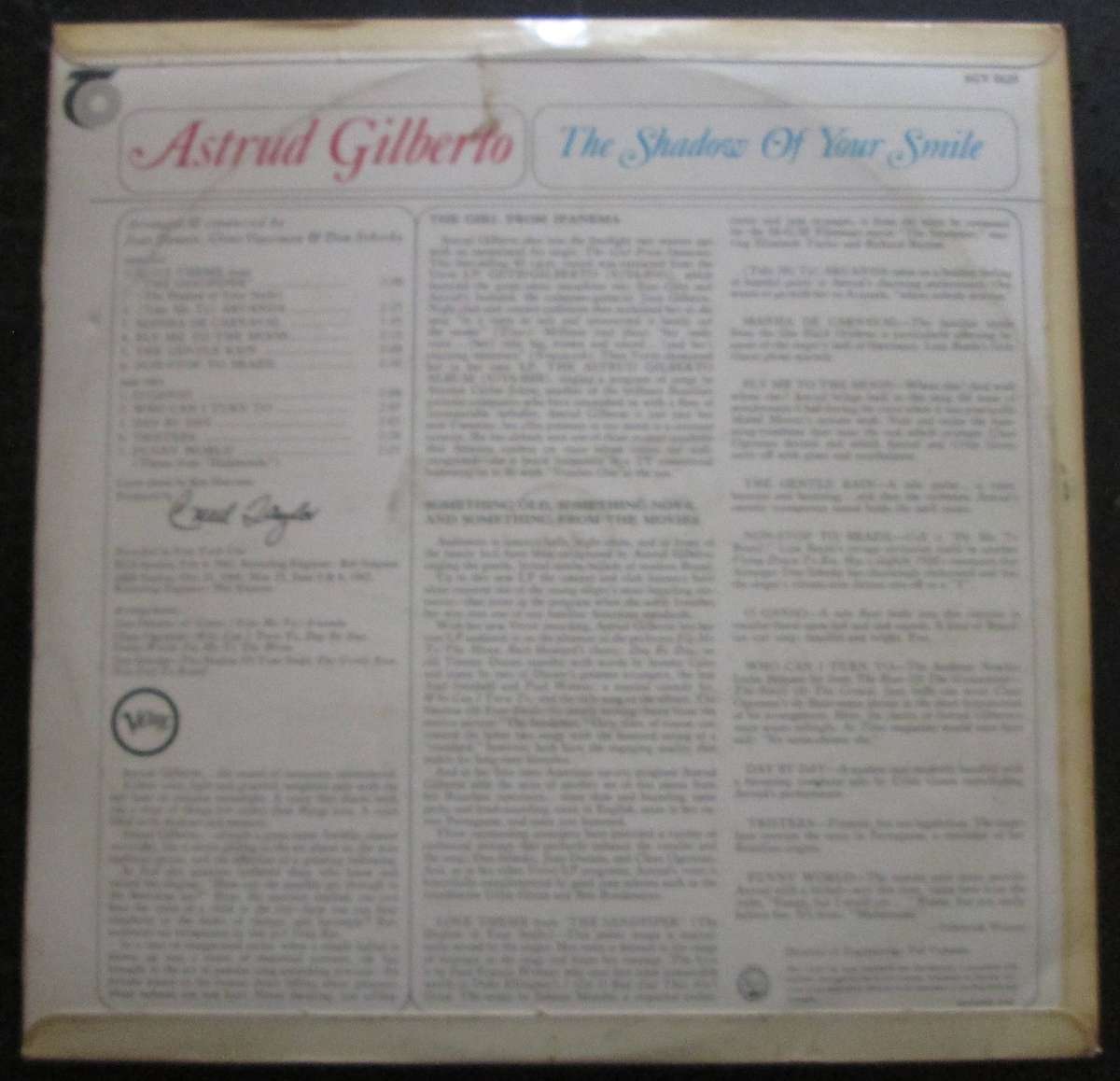ASTRUD GILBERTO  - THE SHADOW OF YOUR SMILE  (LP/VINYL)