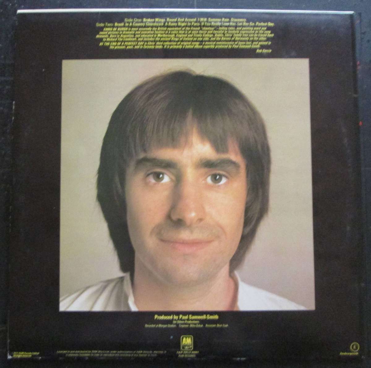 CHRIS DE BURGH - AT THE END OF A PERFECT DAY (LP/VINYL)