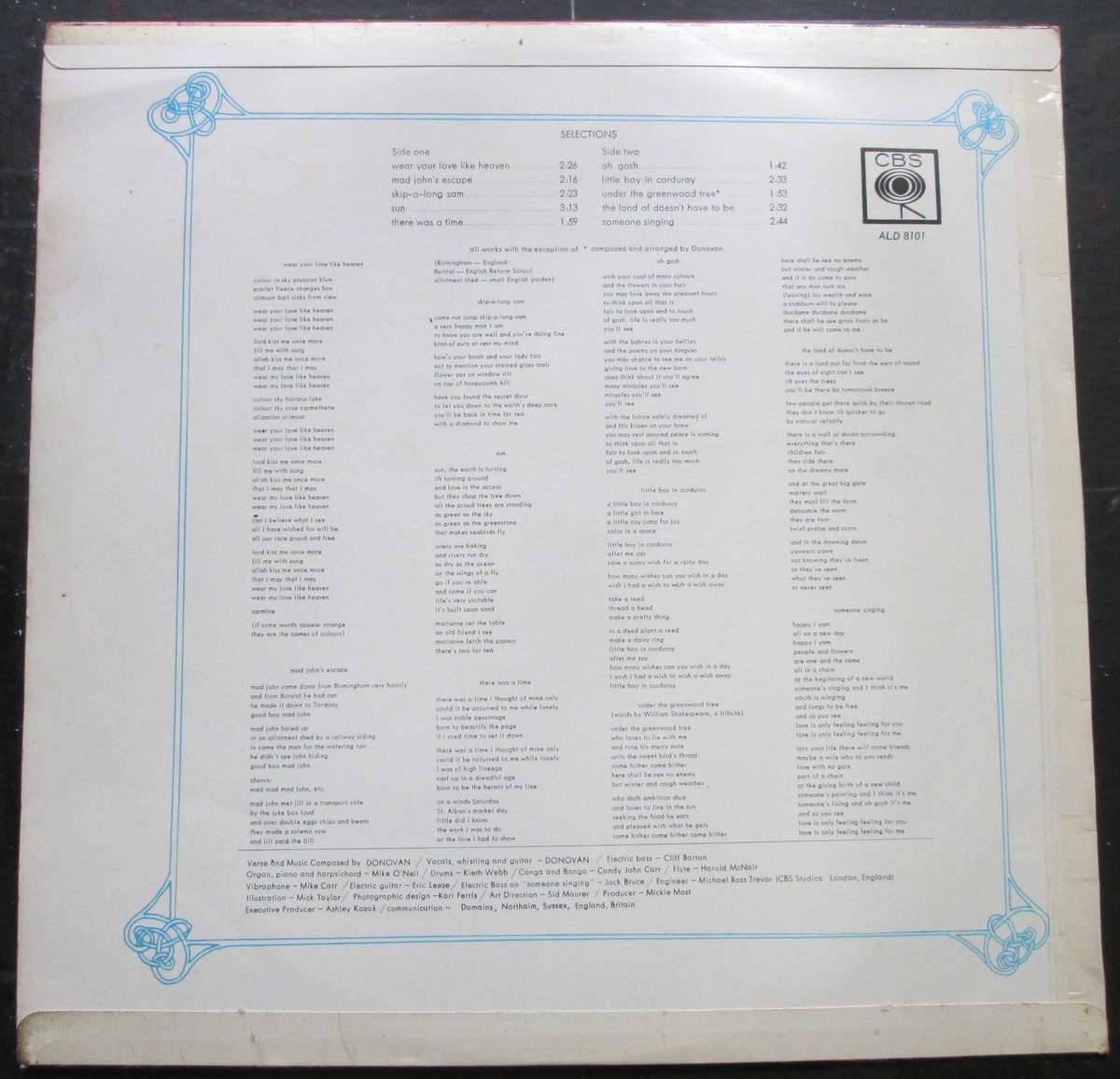 DONOVAN - WEAR YOUR LOVE LIKE HEAVEN    (LP/VINYL)