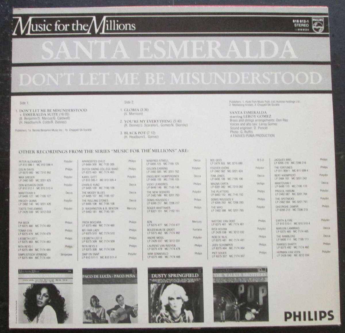 SANTA ESMERALDA & LEROY GOMEZ - DONT LET ME BE MISUNDERSTOOD (LP/VINYL)