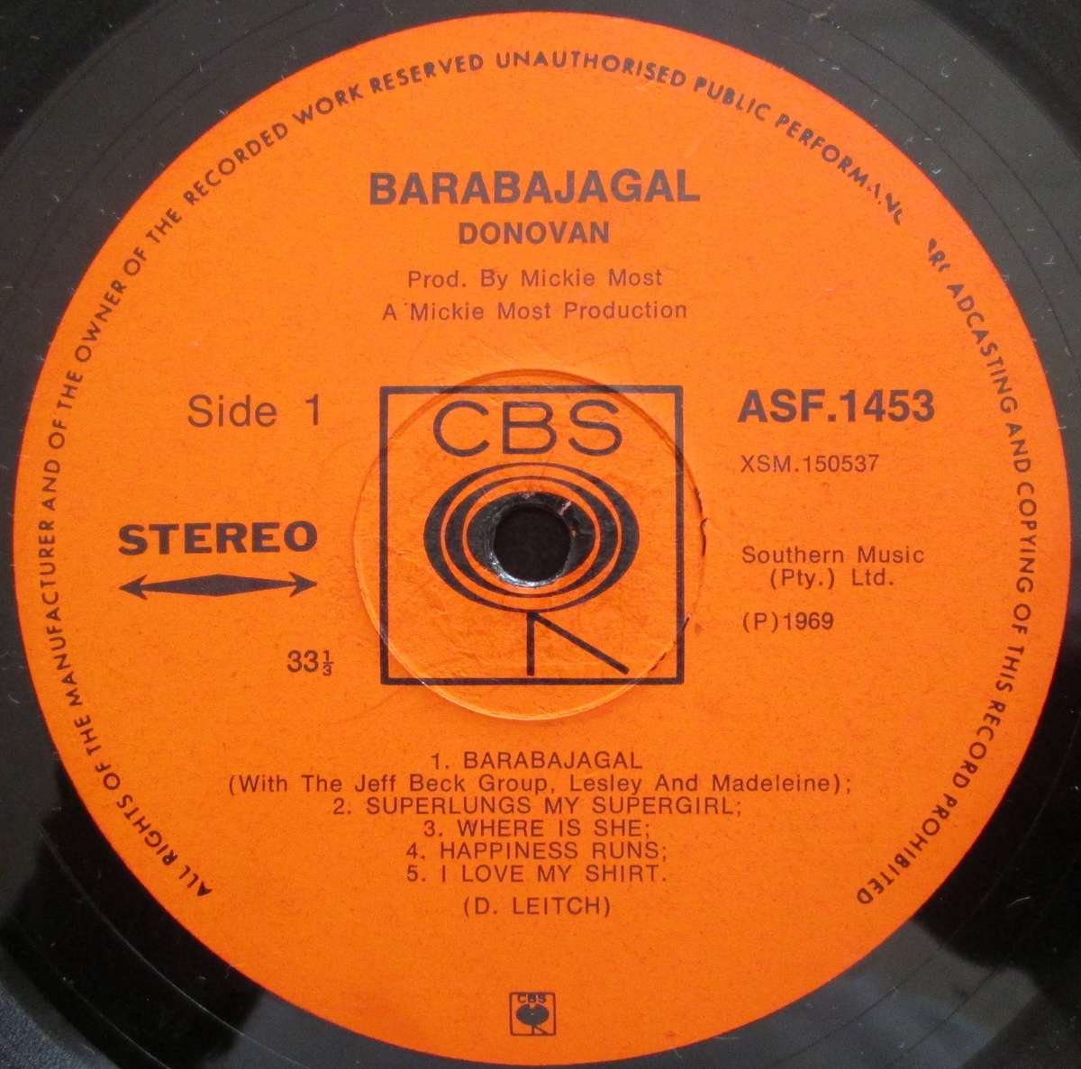 DONOVAN - BARABAJAGAL   (LP/VINYL)