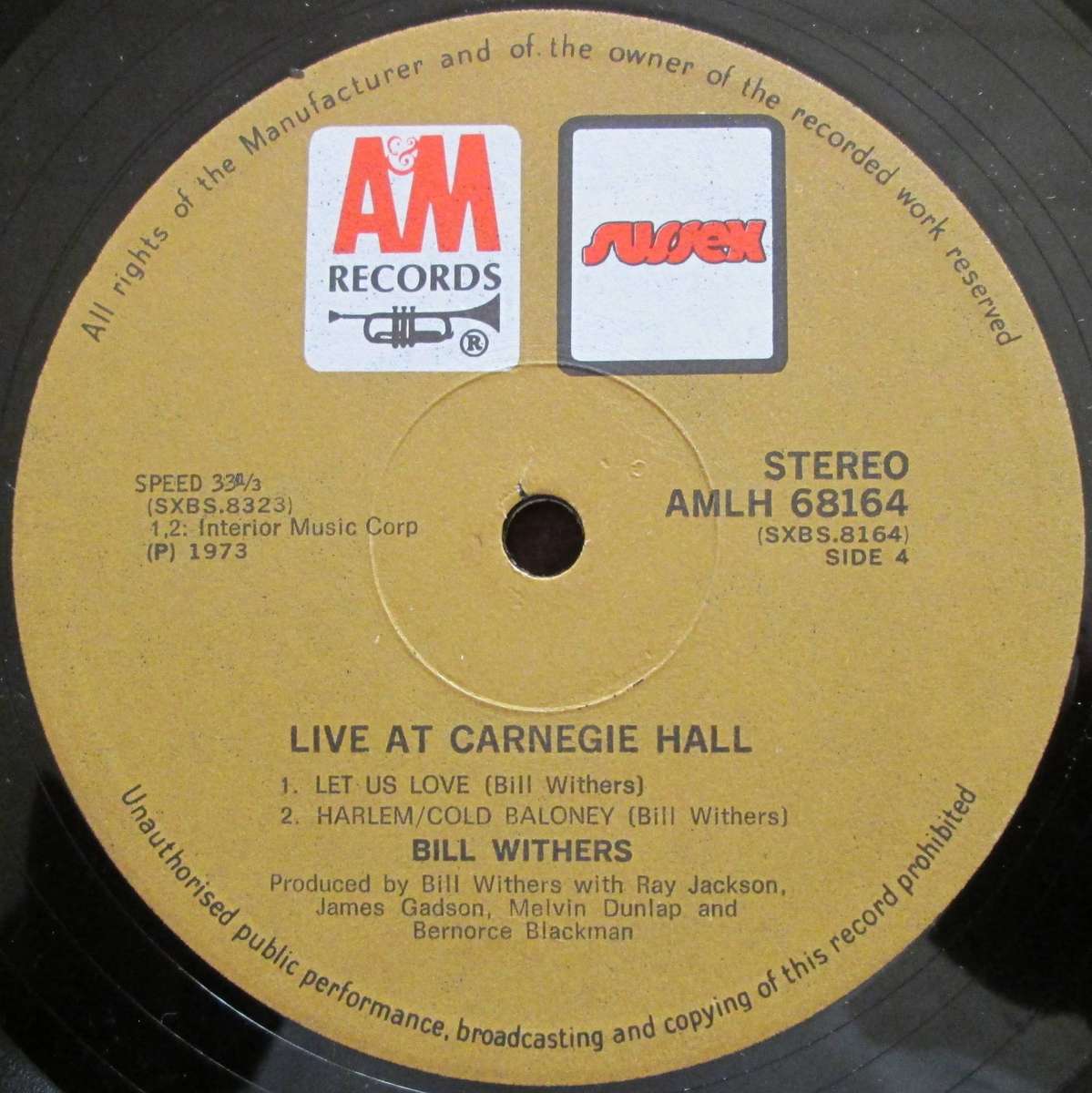 BILL WITHERS - BILL WITHERS LIVE AT CARNEGIE HALL (2XLP/VINYL)