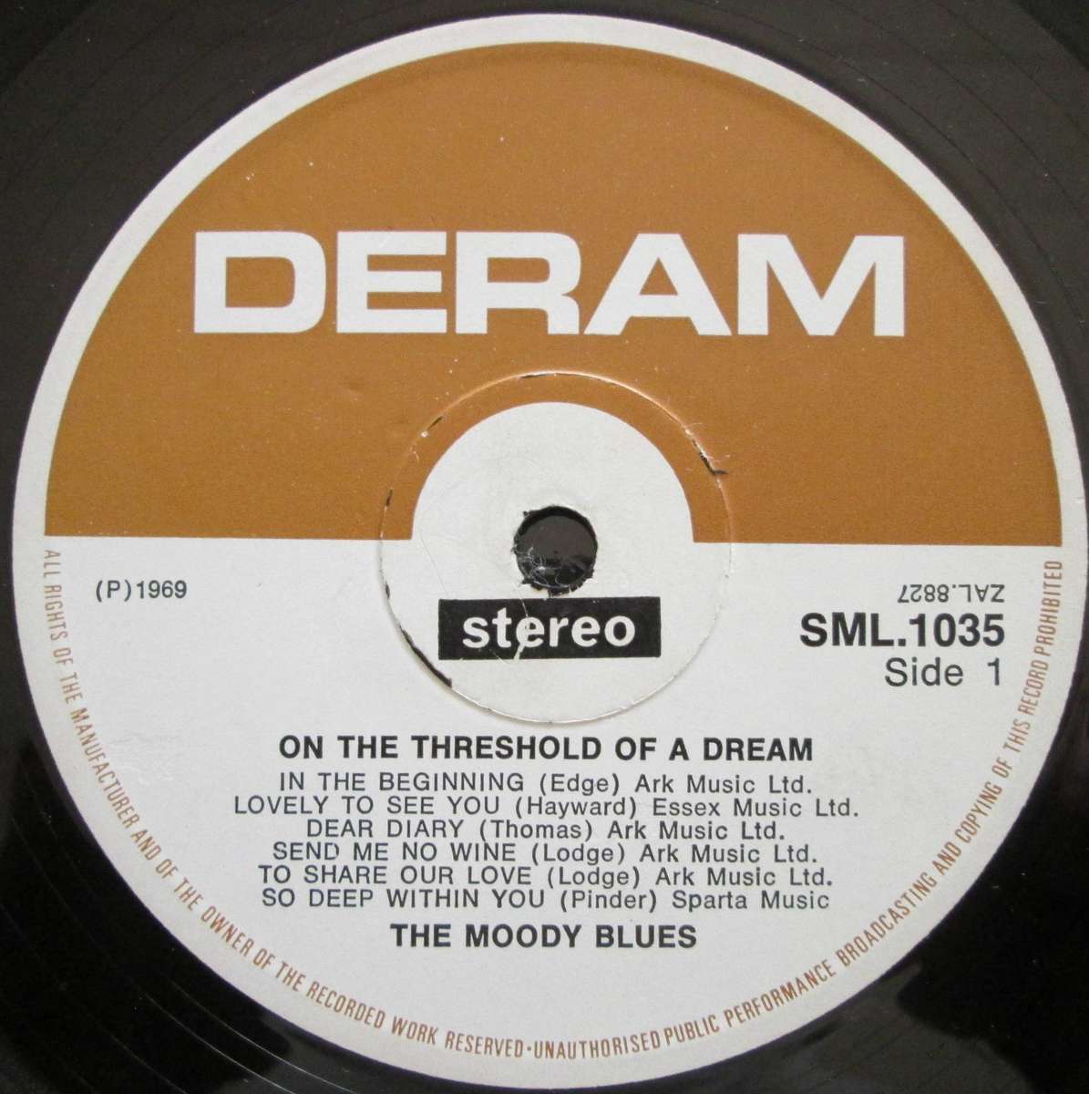 THE MOODY BLUES - ON THE THRESHOLD OF A DREAM  (LP/VINYL)