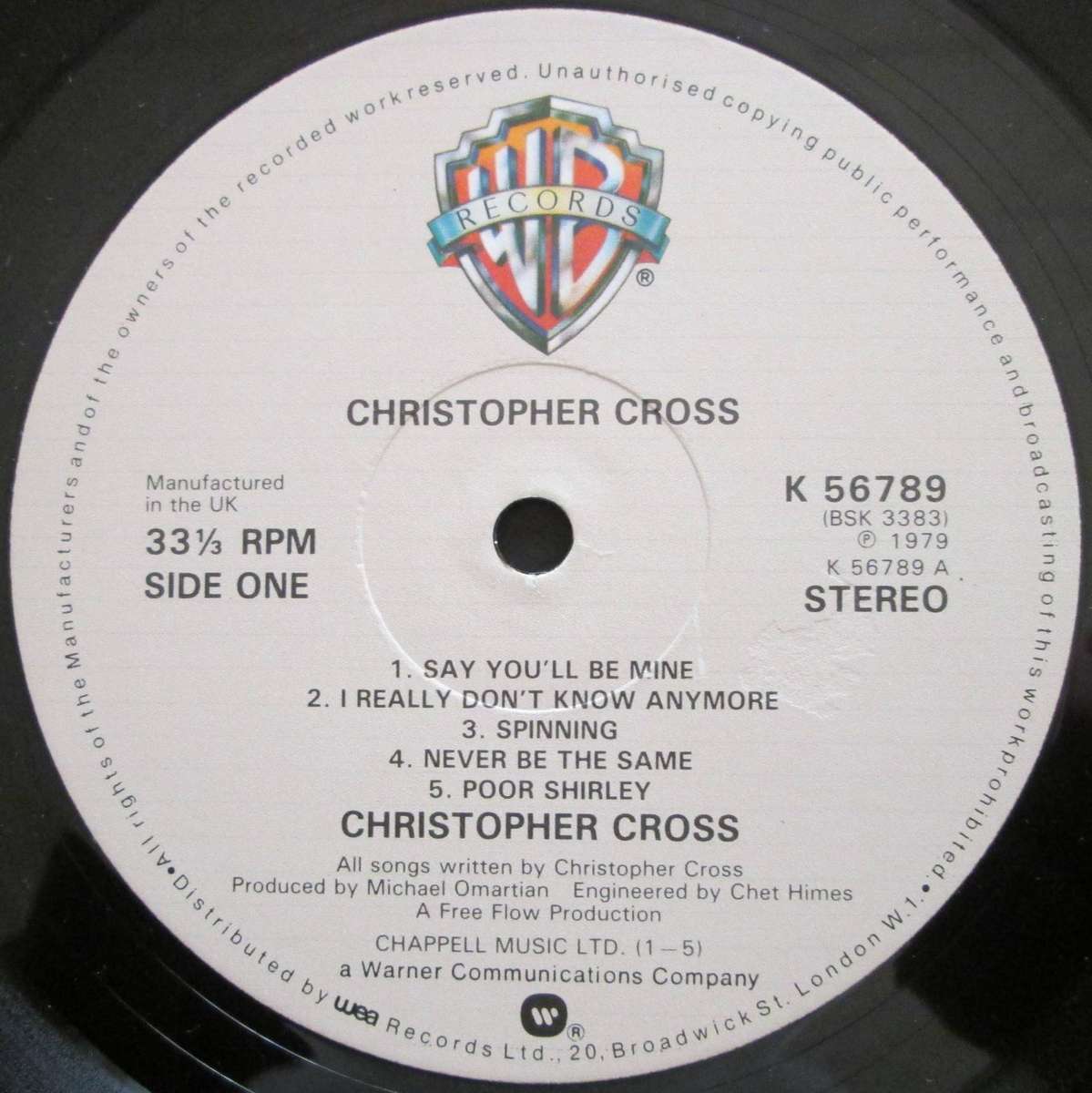CHRISTOPHER CROSS - CHRISTOPHER CROSS  (LP/VINYL)