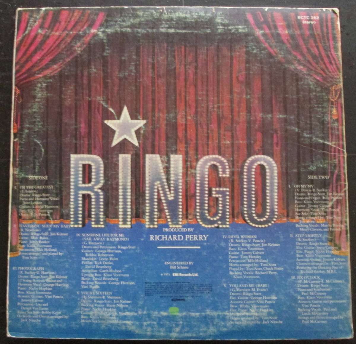 RINGO STARR - RINGO  (LP/VINYL)