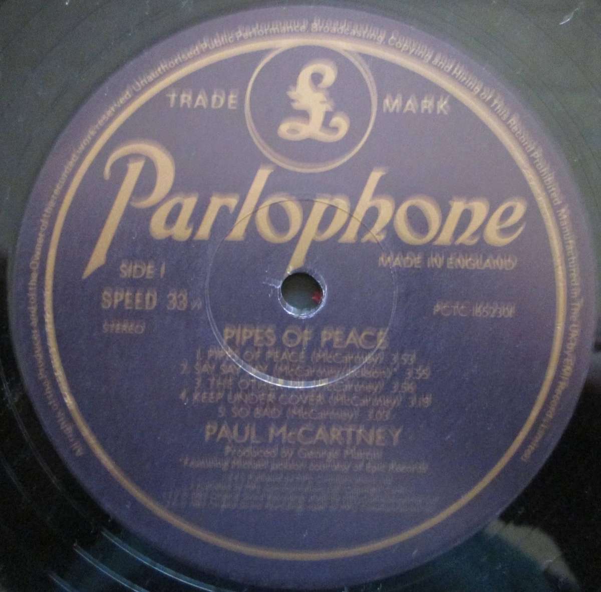 PAUL McCARTNEY - PIPES OF PEACE   (LP/VINYL)