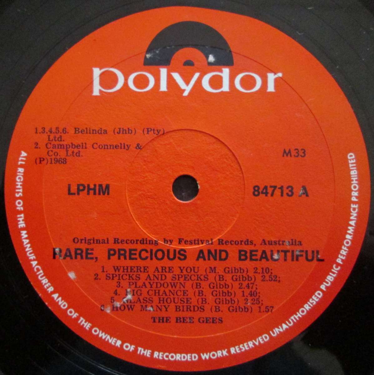 THE BEE GEES - RARE PRECIOUS & BEAUTIFUL   (LP/VINYL)