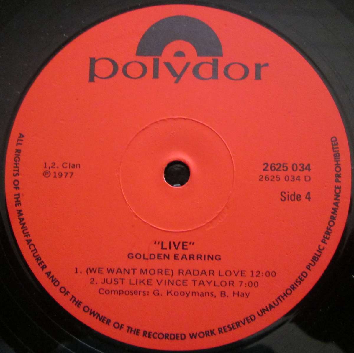 GOLDEN EARRING - LIVE (2xLP/VINYL)