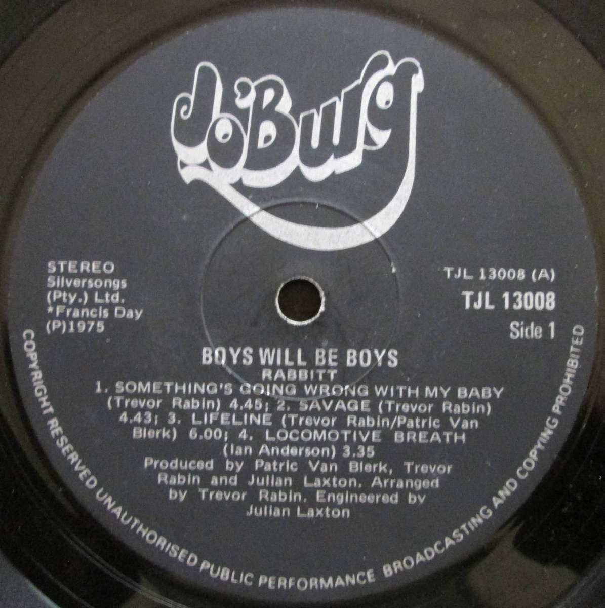 RABBITT - BOYS WILL BE BOYS (LP/VINYL)