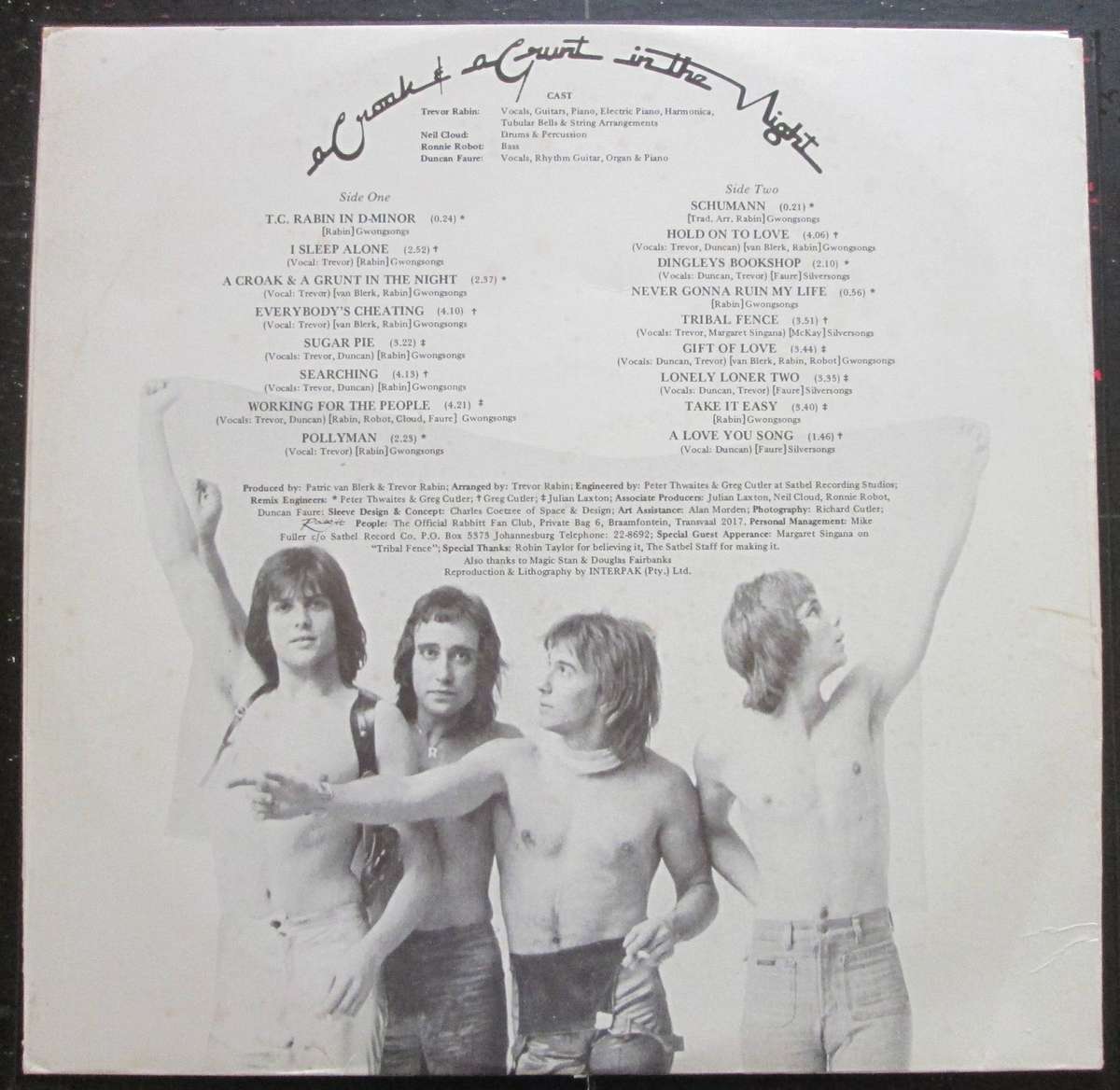 RABBITT - A CROAK & A GRUNT IN THE NIGHT  (LP/VINYL)