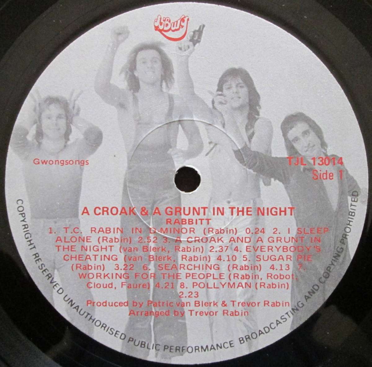 RABBITT - A CROAK & A GRUNT IN THE NIGHT  (LP/VINYL)