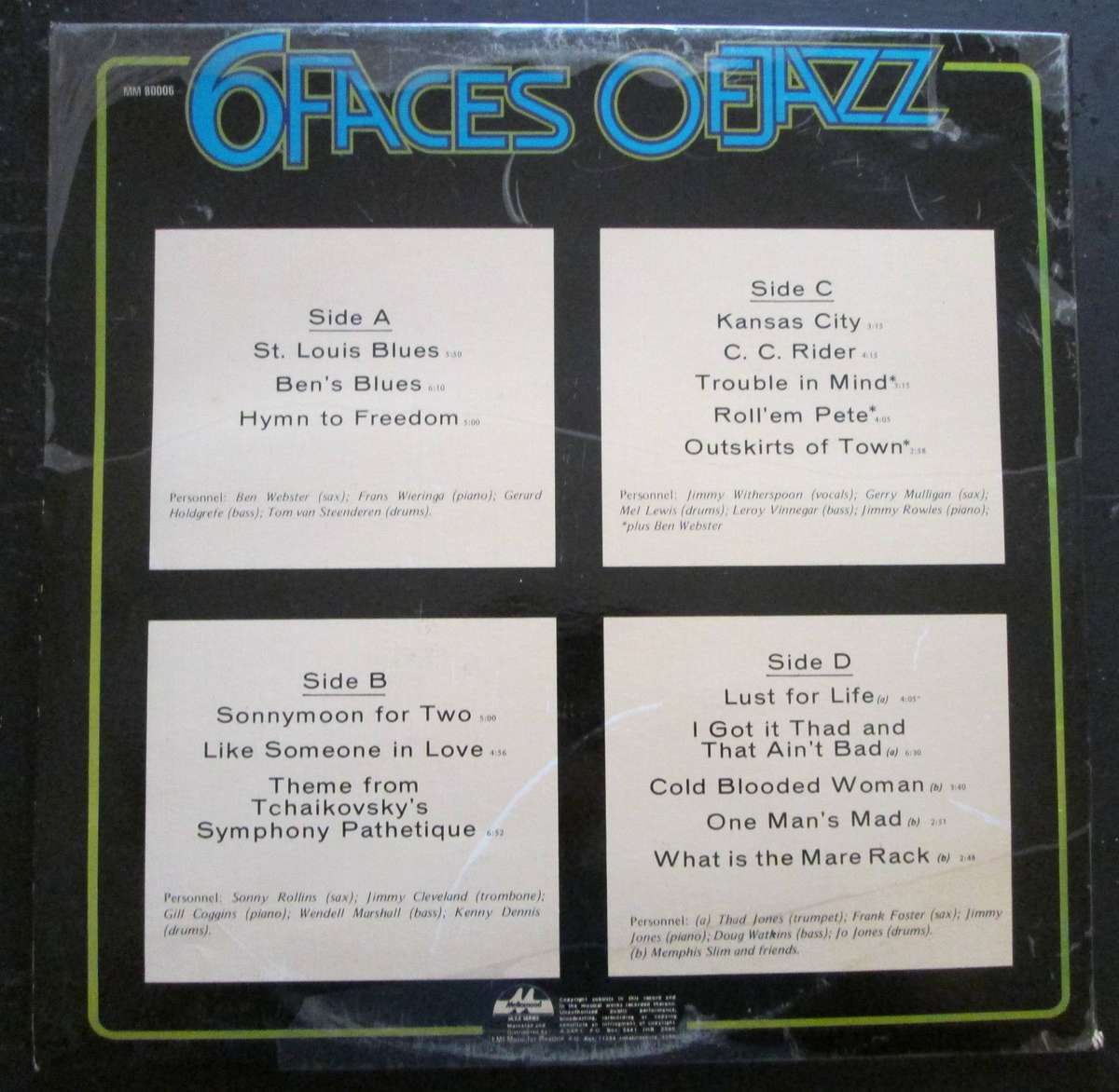 VARIOUS ARTISTS - 6 FACES OF JAZZ (2xLP/VINYL)