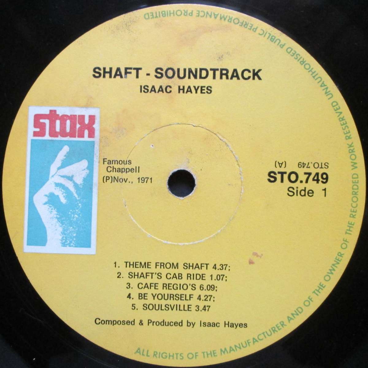 ISAAC HAYES - SHAFT  (LP/VINYL)