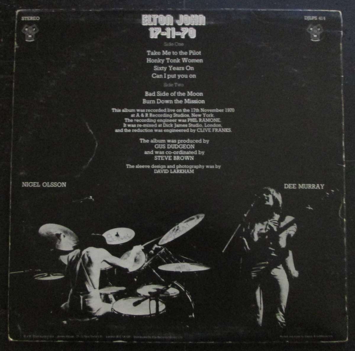 ELTON JOHN - 17-11-70   (LP/VINYL)