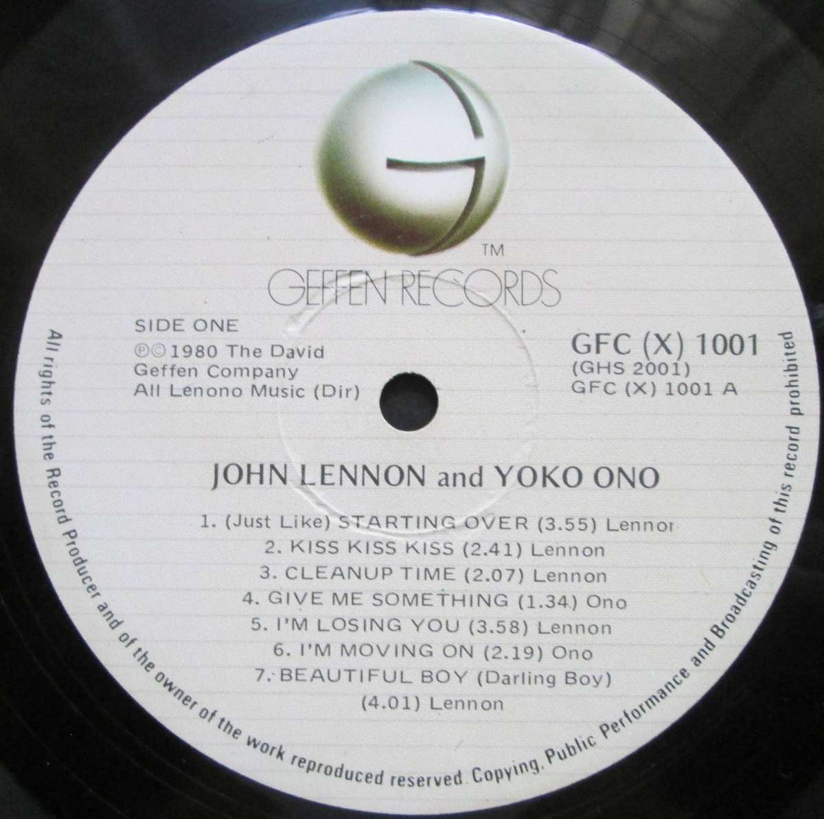 JOHN LENNON & YOKO ONO - DOUBLE FANTASY  (LP/VINYL)