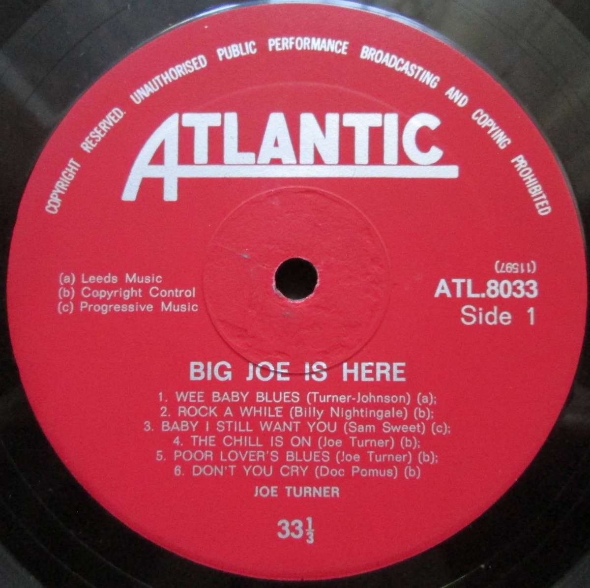 JOE TURNER - BIG JOE IS HERE   (LP/VINYL)