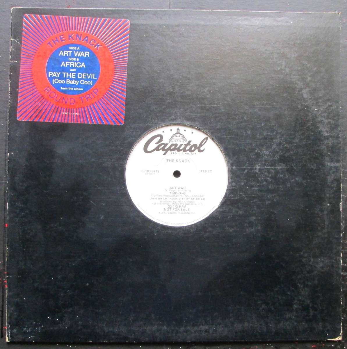 THE KNACK - ART WAR (SINGLE/VINYL)