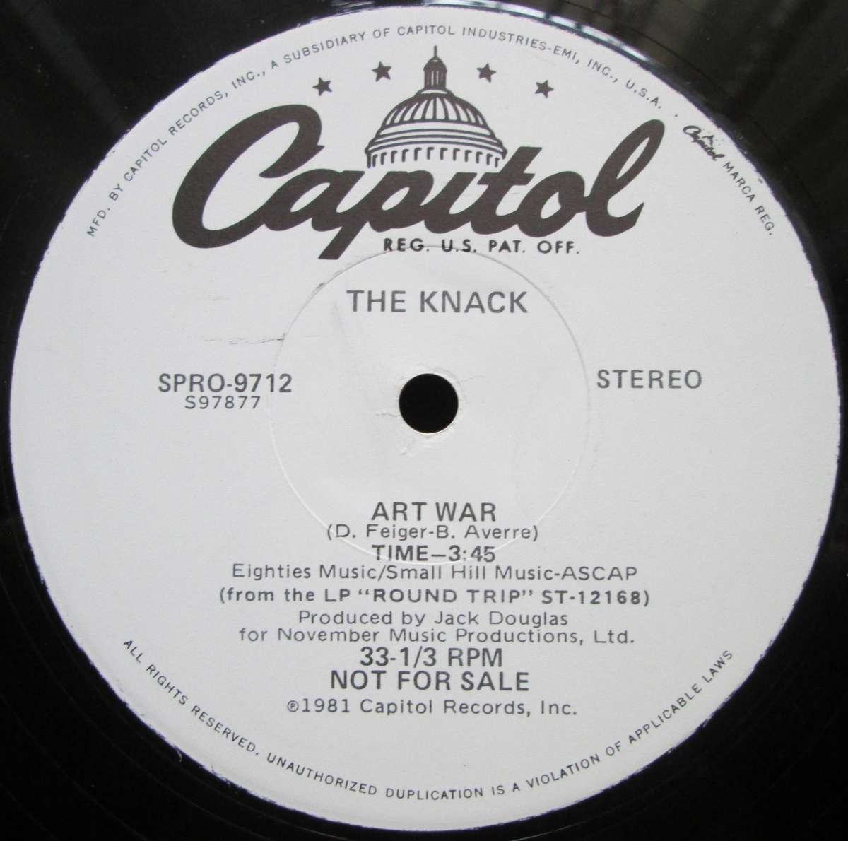 THE KNACK - ART WAR (SINGLE/VINYL)