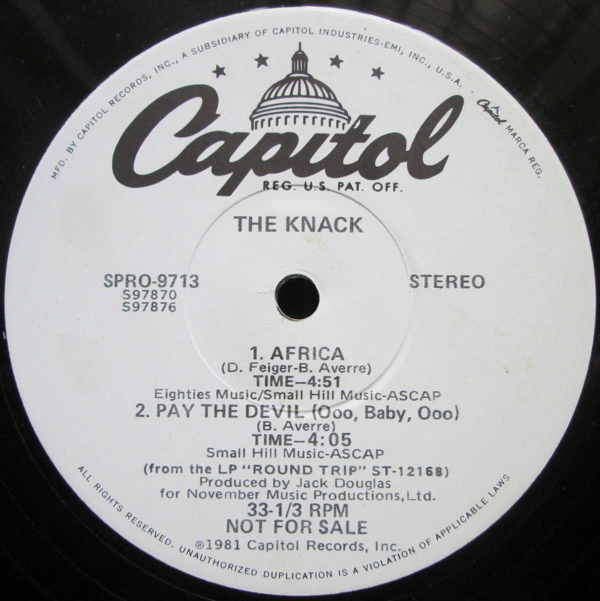 THE KNACK - ART WAR (SINGLE/VINYL)