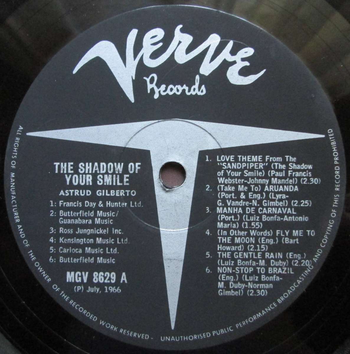 ASTRUD GILBERTO - THE SHADOW OF YOUR SMILE   (LP/VINYL)