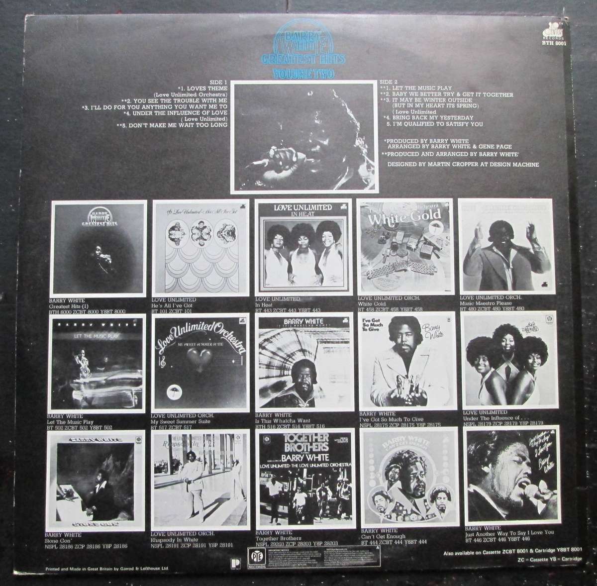 BARRY WHITE - GREATEST HITS (VOLUME TWO)   (LP/VINYL)