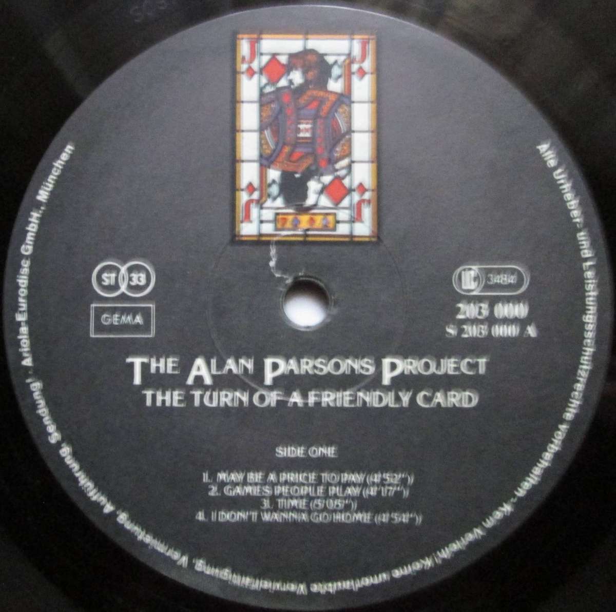 THE ALAN PARSONS PROJECT - THE TURN OF A FRIENDLY CARD  (LP/VINYL)