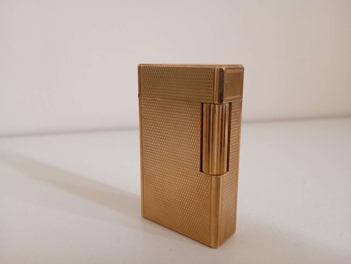 Vintage S.T. Dupont "Line" Ligne 1  Gold-Plated Lighter