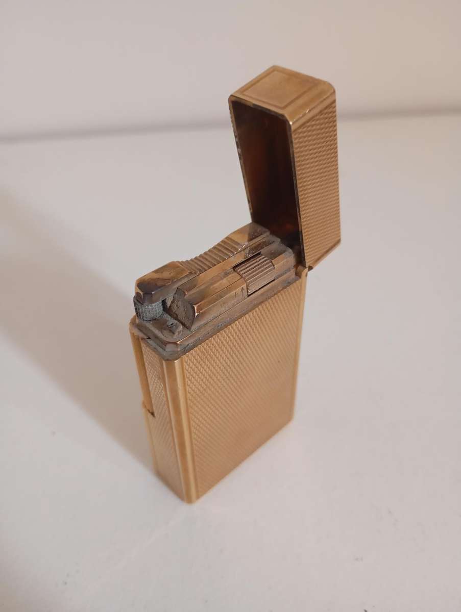 Vintage S.T. Dupont "Line" Ligne 1  Gold-Plated Lighter
