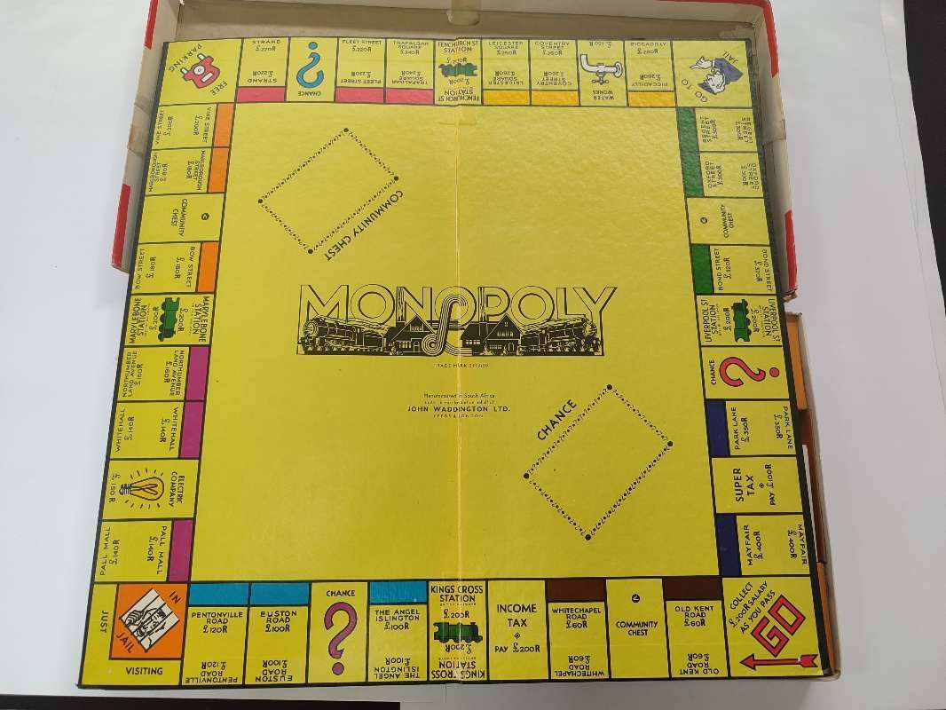 Vintage Monopoly Board Game - Complete - John Waddington