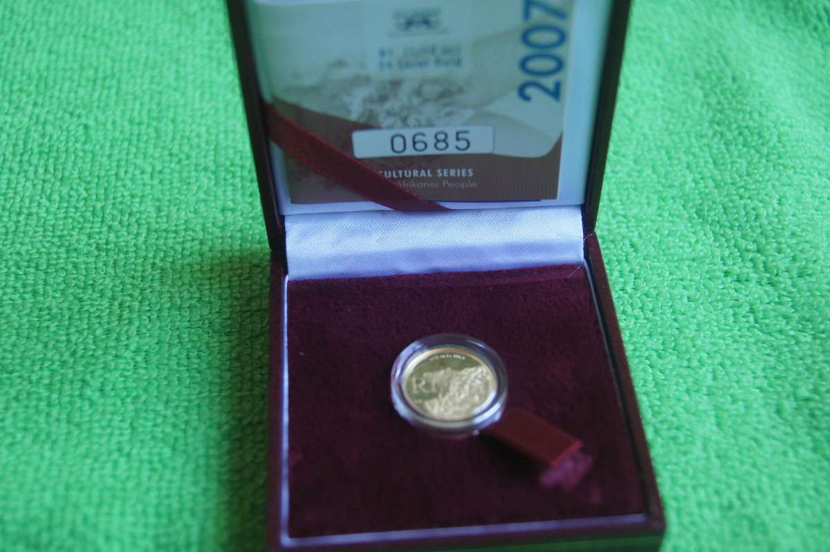 2007 South Africa Proof Gold R1 - The Afrikaner