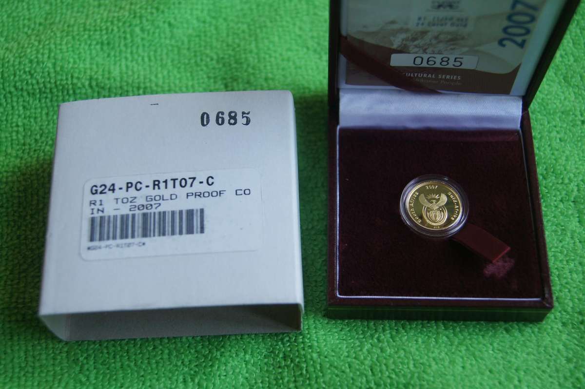 2007 South Africa Proof Gold R1 - The Afrikaner
