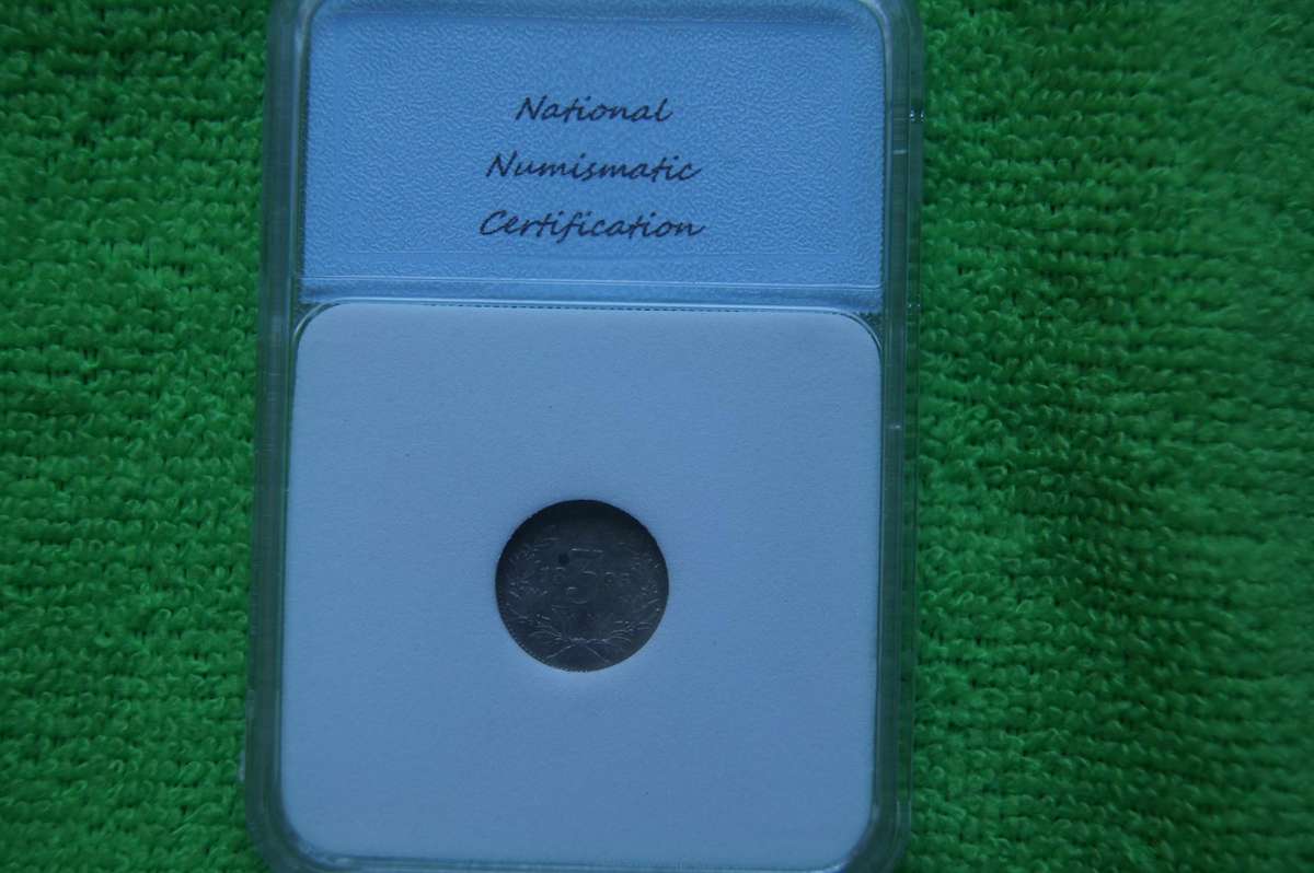 1895 ZAR 3 Pence - MS 60 NNC