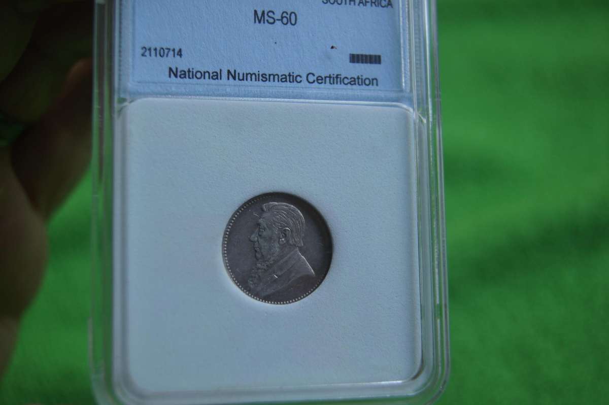 1895 ZAR 6 Pence - MS 60 NNC