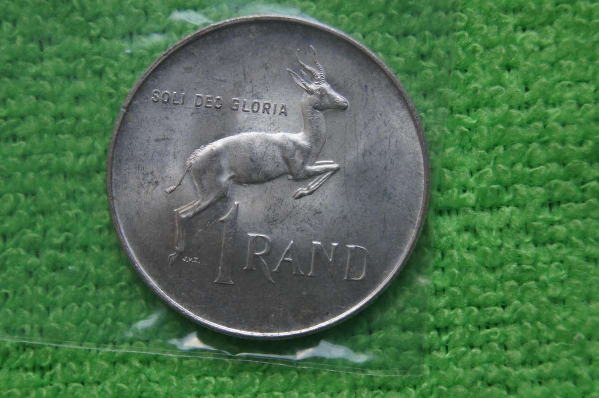 Two 1966 South Africa Silver Rands - Van Riebeeck Afrikaans and English