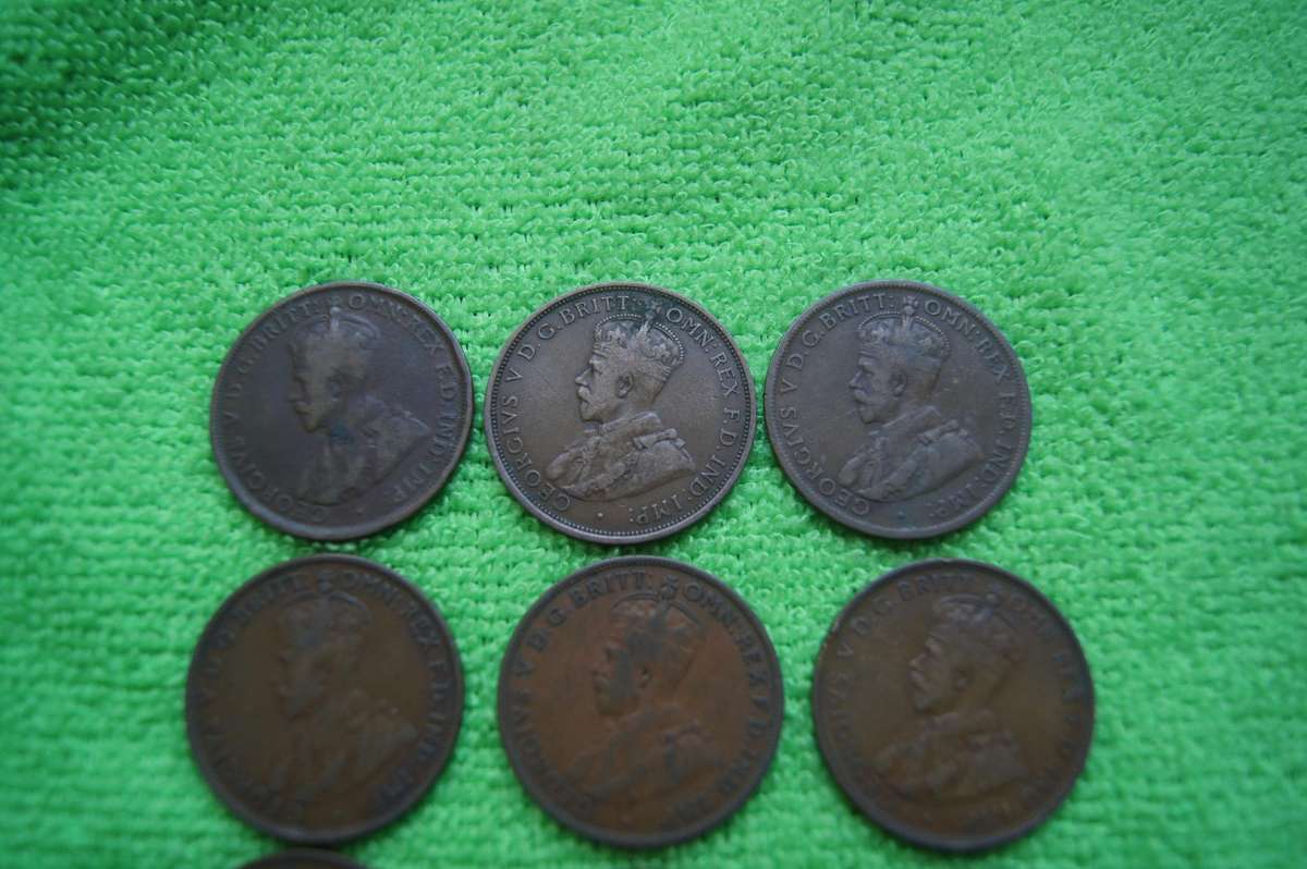 Australian Penny Set (16 coins) (1912-1950) Seldom Found - Bid per coin to take all 16