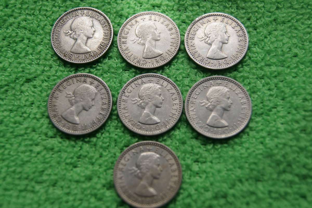 Large Great Britain 6 Pence Collection - (Over 100 actual grams of silver) - 52 coins