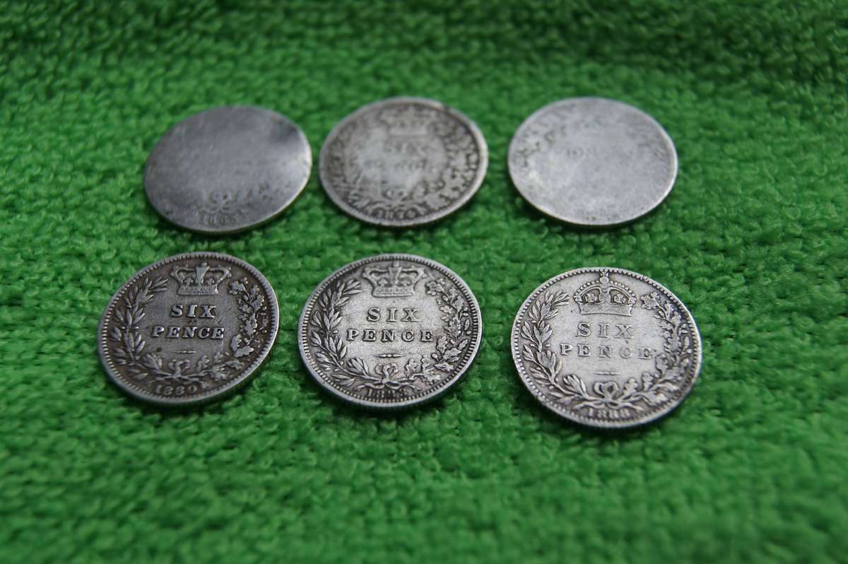 Large Great Britain 6 Pence Collection - (Over 100 actual grams of silver) - 52 coins