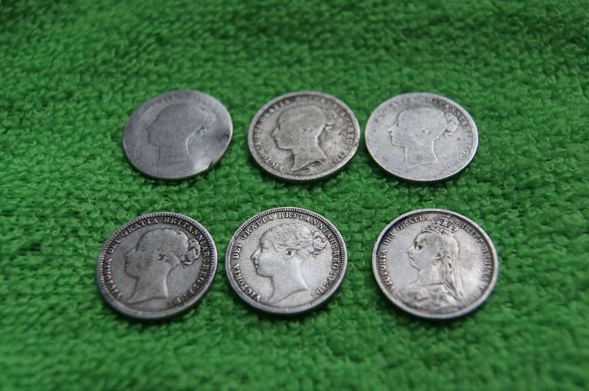 Large Great Britain 6 Pence Collection - (Over 100 actual grams of silver) - 52 coins