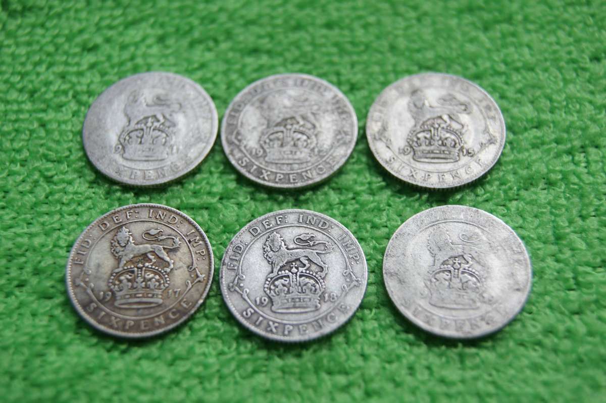 Large Great Britain 6 Pence Collection - (Over 100 actual grams of silver) - 52 coins