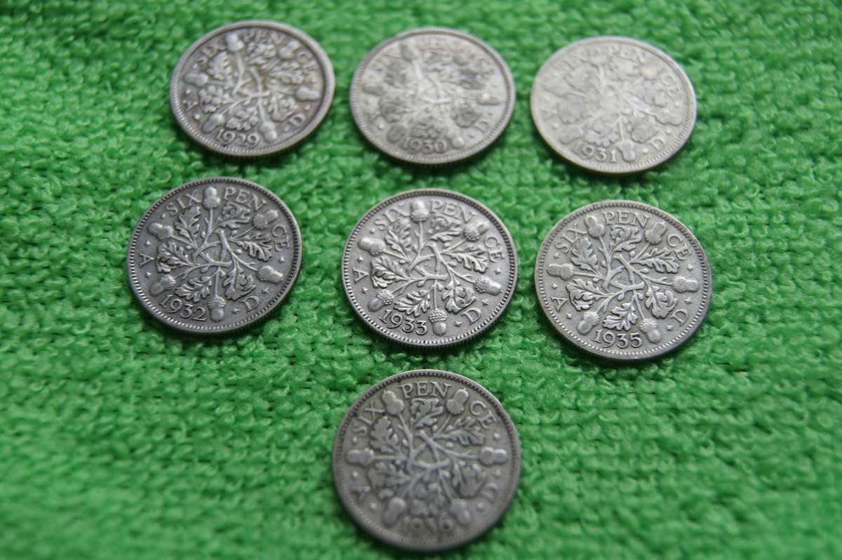 Large Great Britain 6 Pence Collection - (Over 100 actual grams of silver) - 52 coins