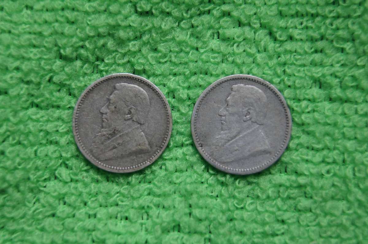 ZAR Silver 6 and 3 Pence Collection (1896 and 1894)