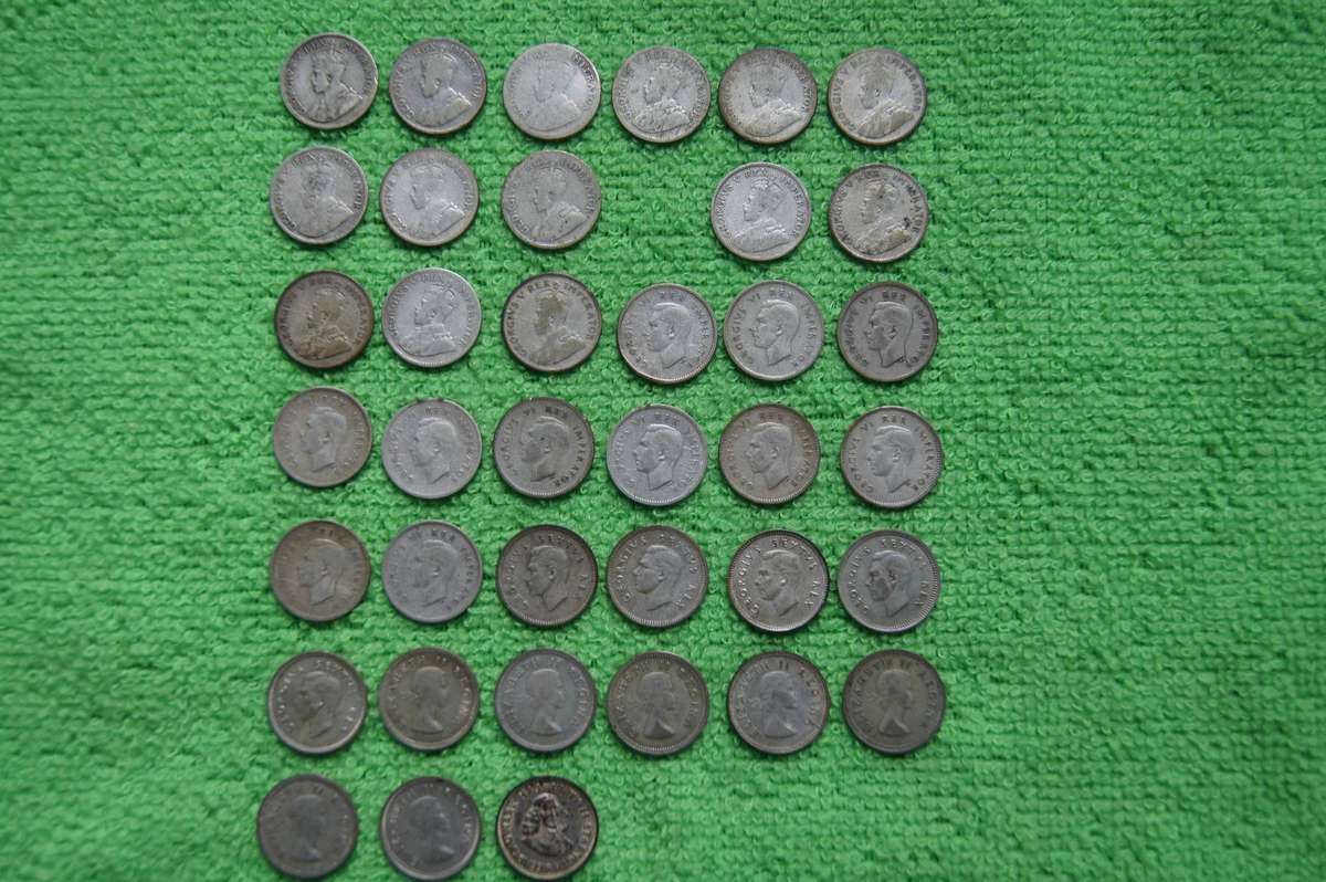 South Africa Silver Tickey Collection (1923 to 1961) 38 Coins (SET 2)
