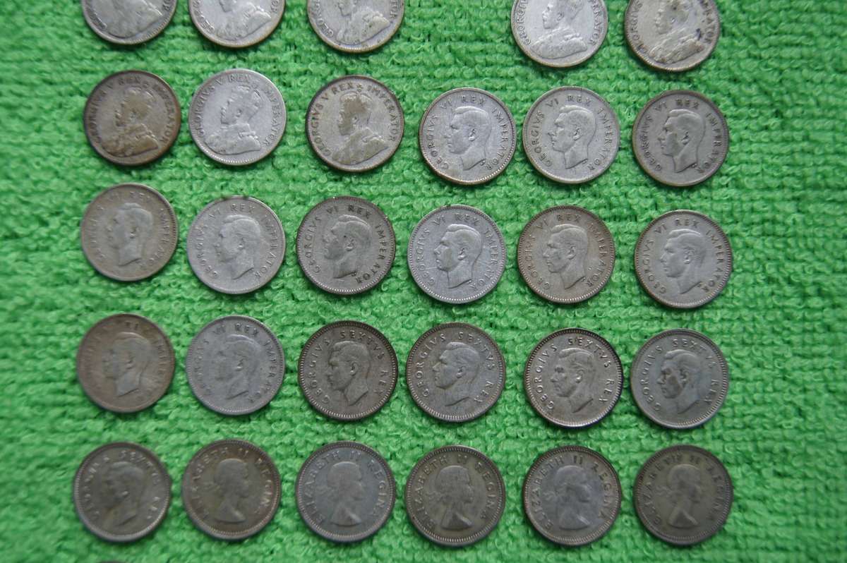 South Africa Silver Tickey Collection (1923 to 1961) 38 Coins (SET 2)