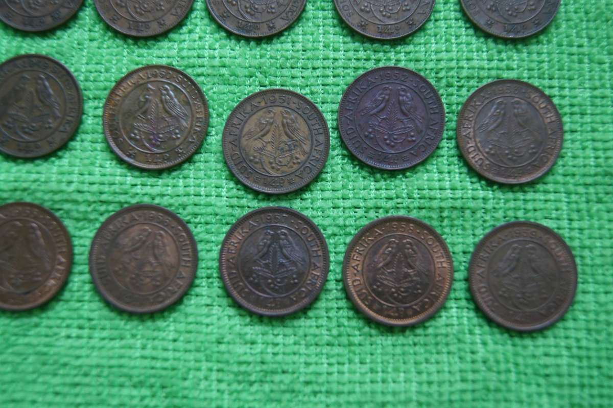 Union Farthing Set - Complete 1942 to 1959 (18 Coins) - Set 1