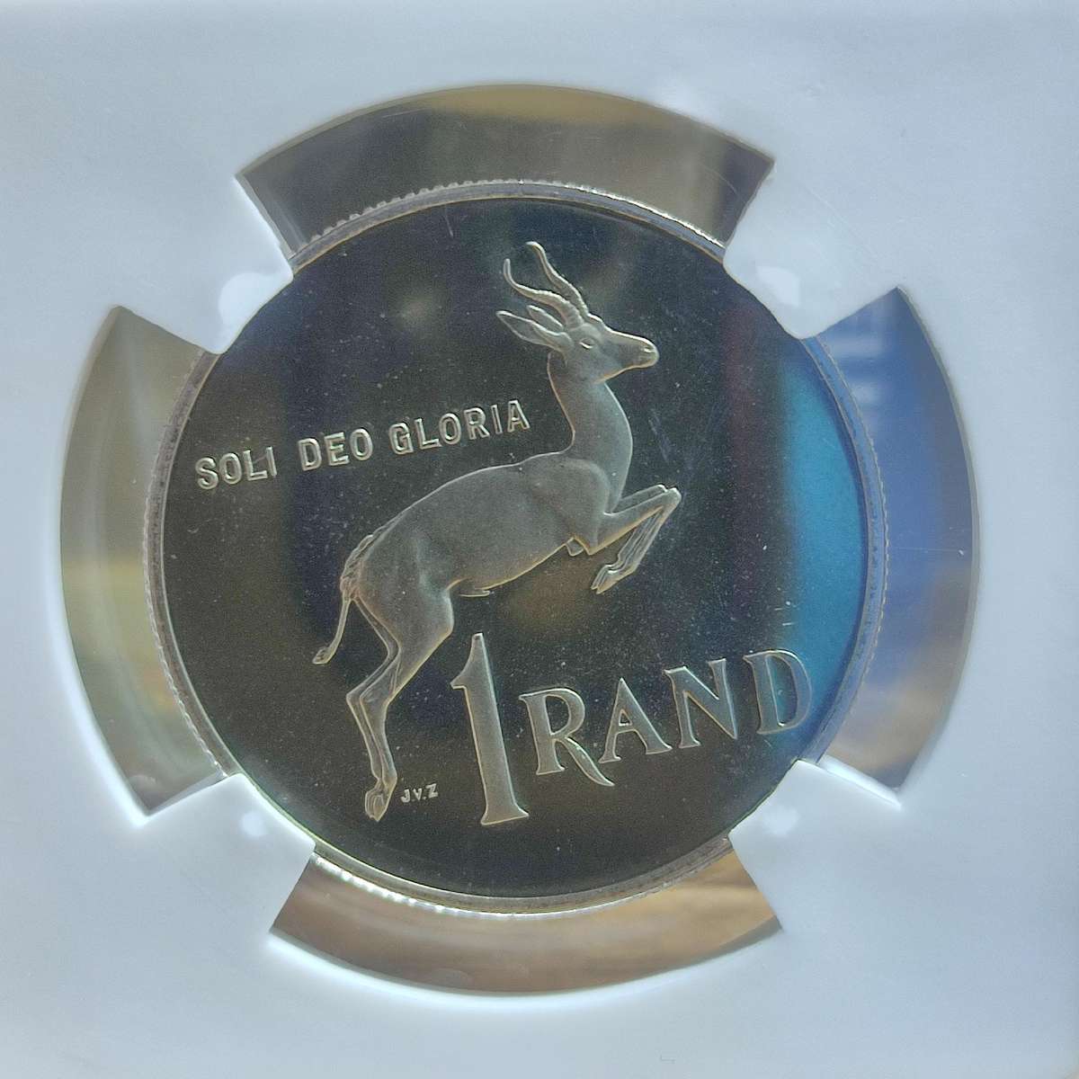 GRADED (PF68) - 1990 1 RAND PROOF COIN - ONLY 15007 MINTED