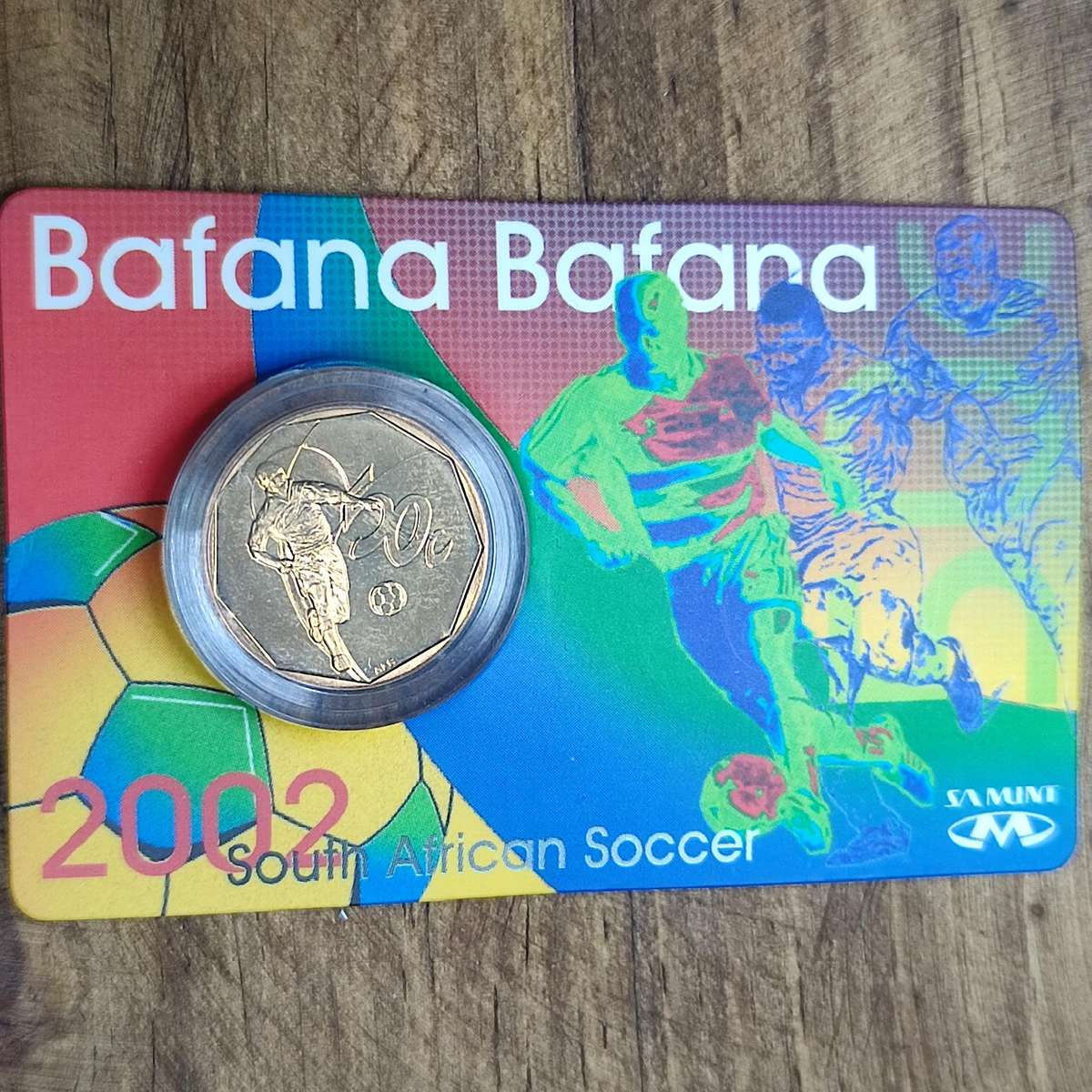 2002 50C SOCCER LIMITED EDITION COIN IN ORIGINAL CARD