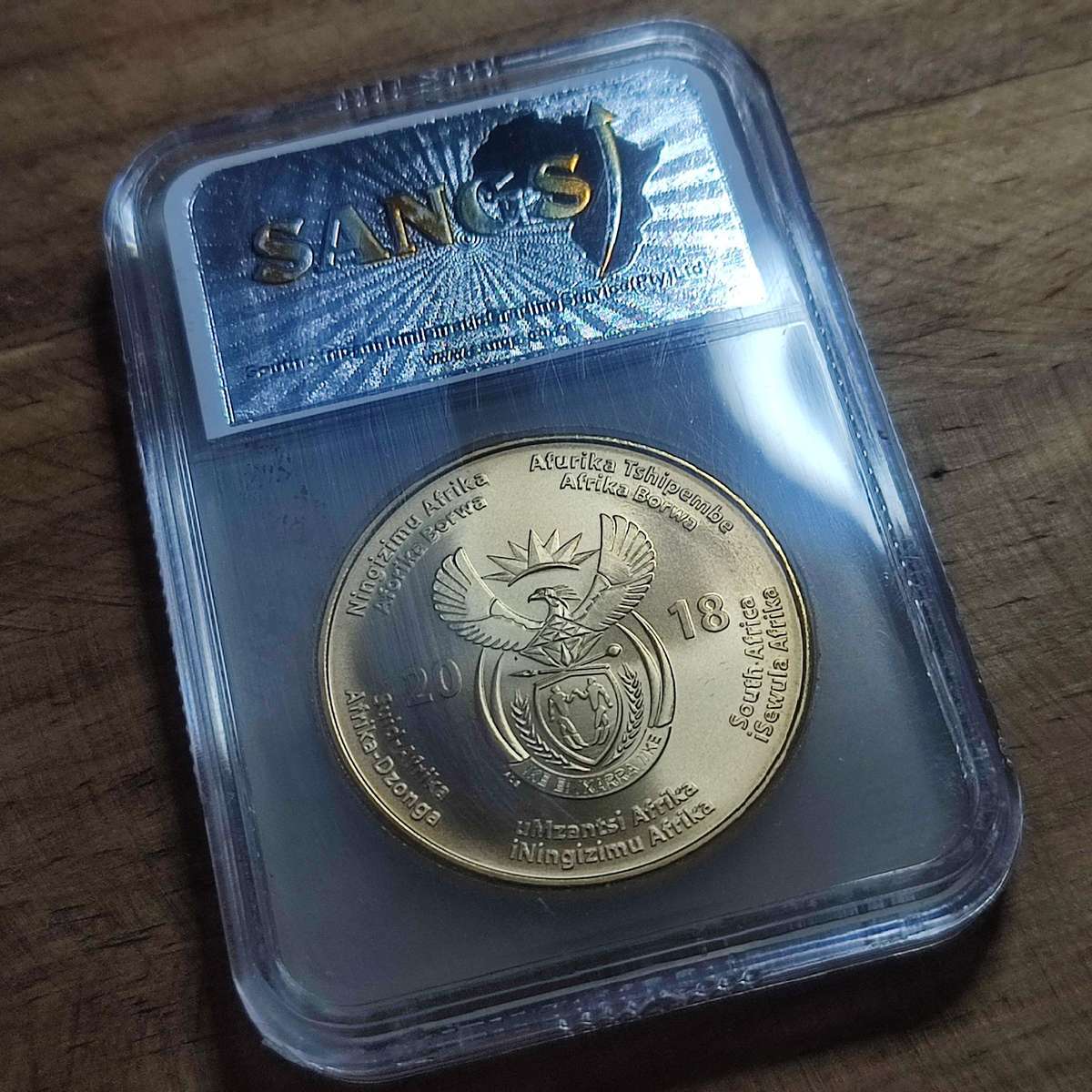 2018 50 Rand Nelson Mandela - As A Young Man Graded SANGS MS 70 (TOP POP)