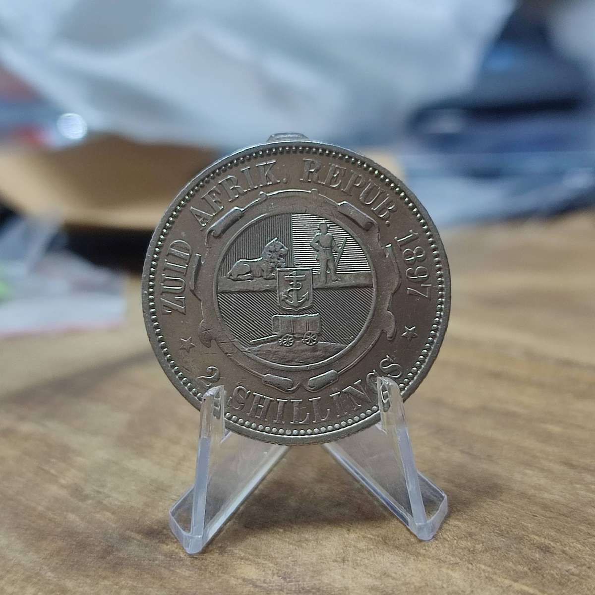 1897 ZAR TWO SHILLINGS (2 SHILLINGS) - RARE AND STUNNING CONDITION!