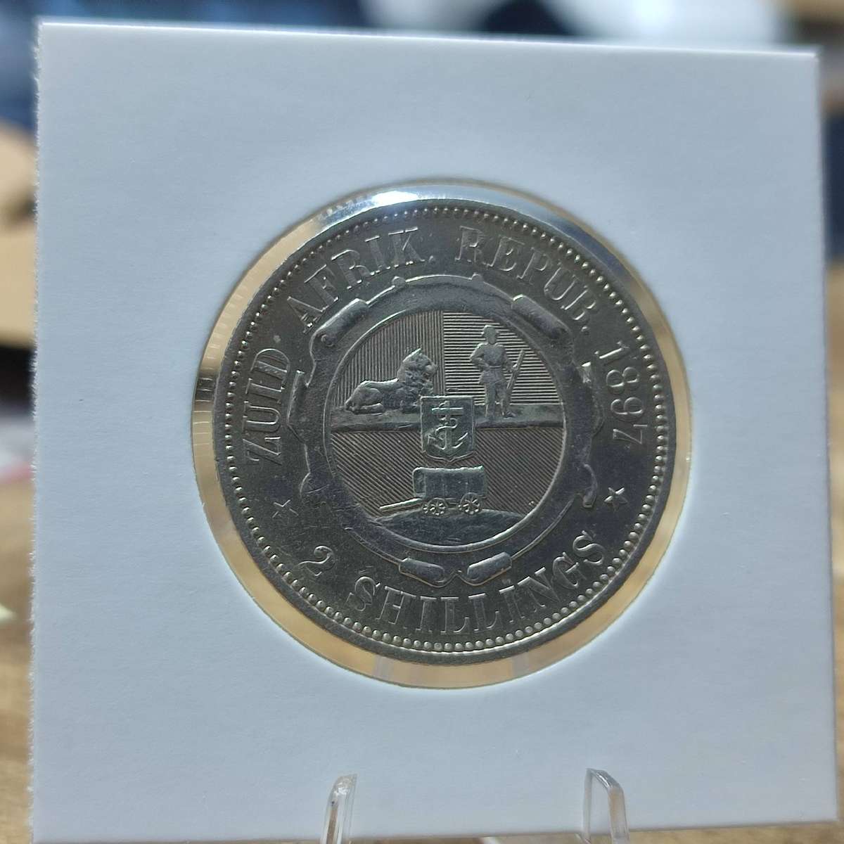 1897 ZAR TWO SHILLINGS (2 SHILLINGS) - RARE AND STUNNING CONDITION!