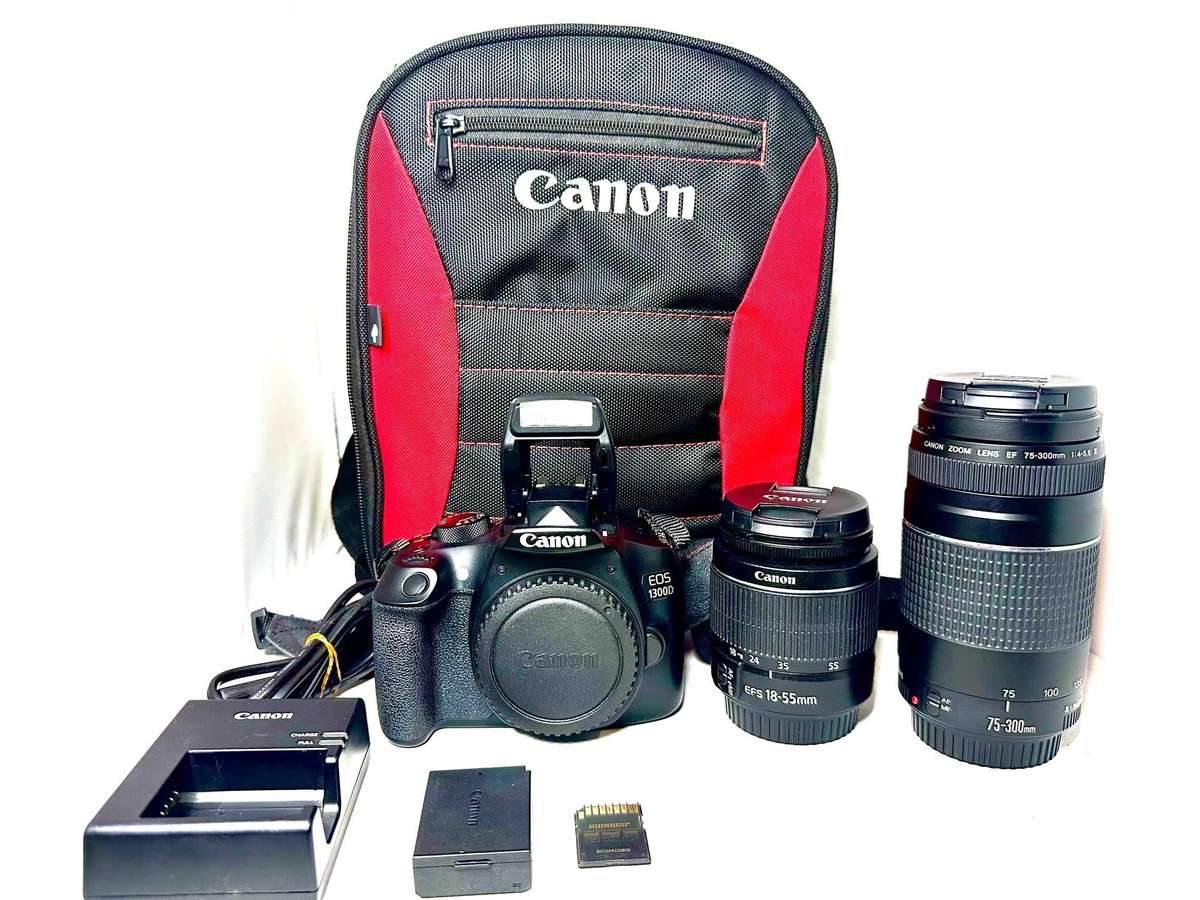 Canon EOS 1300D DSLR Camera With 2 Lens and accessories
